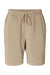 Independent Trading Co. PRM50STPD Mens Pigment Dyed Fleece Shorts w/ Pockets Sandstone Brown Flat Front
