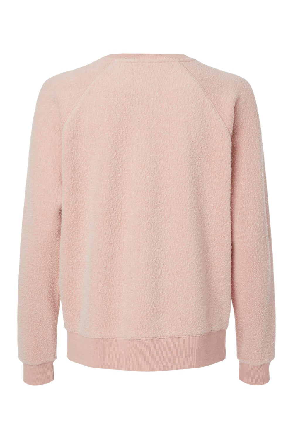 Boxercraft K01 Womens Fleece Out Crewneck Sweatshirt Blush Pink Flat Back