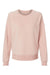 Boxercraft K01 Womens Fleece Out Crewneck Sweatshirt Blush Pink Flat Front