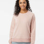 Boxercraft Womens Fleece Out Crewneck Sweatshirt - Blush Pink - NEW
