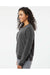 Boxercraft K01 Womens Fleece Out Crewneck Sweatshirt Charcoal Grey Model Side
