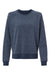 Boxercraft K01 Womens Fleece Out Crewneck Sweatshirt Navy Blue Flat Front