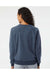Boxercraft K01 Womens Fleece Out Crewneck Sweatshirt Navy Blue Model Back