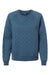 Boxercraft R08 Womens Quilted Crewneck Sweatshirt Indigo Blue Flat Front