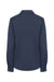 Dickies L5350 Womens Industrial Wrinke Resistant Long Sleeve Button Down Work Shirt w/ Double Pockets Dark Navy Blue Flat Back