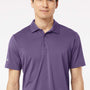 Adidas Mens Ultimate Moisture Wicking Short Sleeve Polo Shirt - Tech Purple
