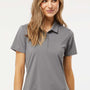 Adidas Womens Ultimate Moisture Wicking Short Sleeve Polo Shirt - Grey