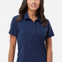 Adidas Womens Ultimate Moisture Wicking Short Sleeve Polo Shirt - Team Navy Blue