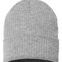 Atlantis Hats Unisex Sustainable Rib Cuffed Beanie - Light Grey Melange