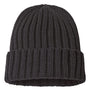 Atlantis Hats Unisex Sustainable Cable Knit Cuffed Beanie - Black