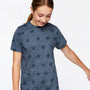 Code Five Youth Star Print Short Sleeve Crewneck T-Shirt - Denim Blue - NEW