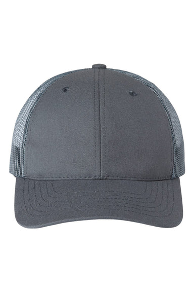 Classic Caps USA100 Mens USA Made Trucker Hat Charcoal Grey Flat Front