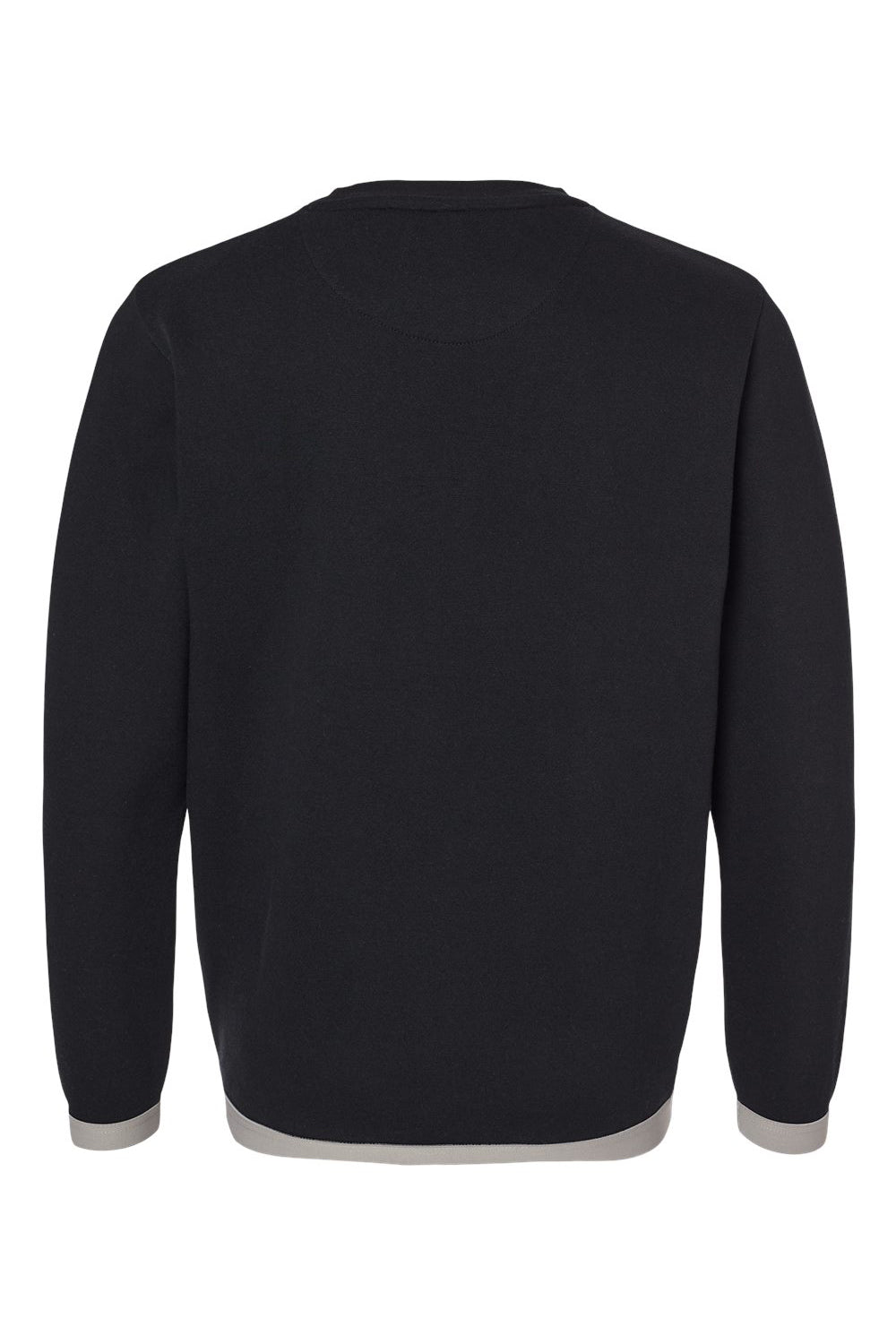 LAT 6789 Mens The Statement Fleece Crewneck Sweatshirt Black/Titanium Grey Flat Back