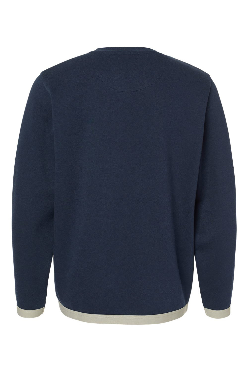LAT 6789 Mens The Statement Fleece Crewneck Sweatshirt Navy Blue/Titanium Grey Flat Back