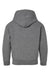 LAT 2296 Youth Fleece Hooded Sweatshirt Hoodie Heather Granite Grey Flat Back
