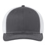 Richardson Mens 112+ R-Flex Adjustable Trucker Hat - Charcoal Grey/White - NEW