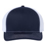 Richardson Hats Mens 112+ R-Flex Adjustable Trucker Hat - Navy Blue/White