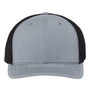 Richardson Hats Mens 112+ R-Flex Adjustable Trucker Hat - Heather Grey/Black