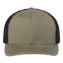 Richardson Hats Mens 112+ R-Flex Adjustable Trucker Hat - Loden Green/Black