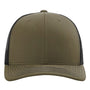 Richardson Hats Mens Sustainable Snapback Trucker Hat - Loden Green/Black