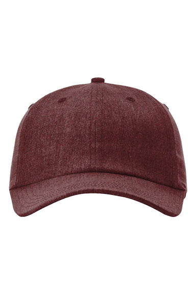 Richardson 224RE Mens Sustainable Performance Hat Heather Maroon Flat Front