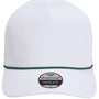 Imperial Hats Mens The Wrightson Moisture Wicking Snapback Hat - White/Dark Green