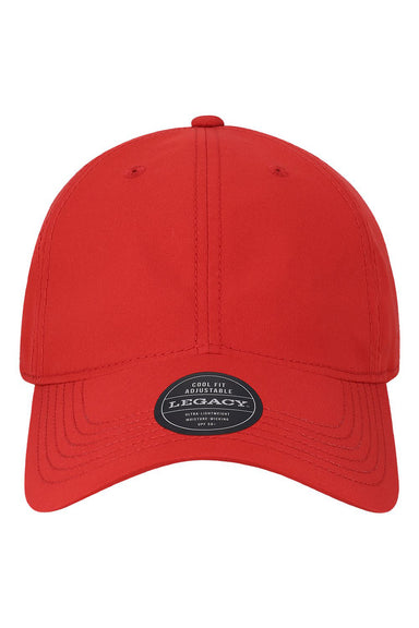 Legacy CFA Mens Cool Fit Adjustable Hat Scarlet Red Flat Front