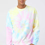 Independent Trading Company Mens Tie-Dye Crewneck Sweatshirt - Sunset Swirl