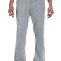 Jerzees Mens NuBlend Pill Resistant Fleece Open Bottom Sweatpants w/ Pockets - Heather Grey