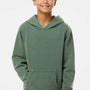 Independent Trading Company Youth Pigment Dyed Hooded Sweatshirt Hoodie w/ Pouch Pocket - Alpine Green