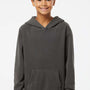 Independent Trading Company Youth Pigment Dyed Hooded Sweatshirt Hoodie w/ Pouch Pocket - Black