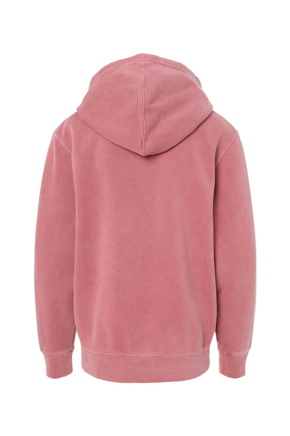 Independent Trading Co. PRM1500Y Youth Pigment Dyed Hooded Sweatshirt Hoodie Maroon Flat Back