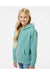 Independent Trading Co. PRM1500Y Youth Pigment Dyed Hooded Sweatshirt Hoodie Mint Green Model Side