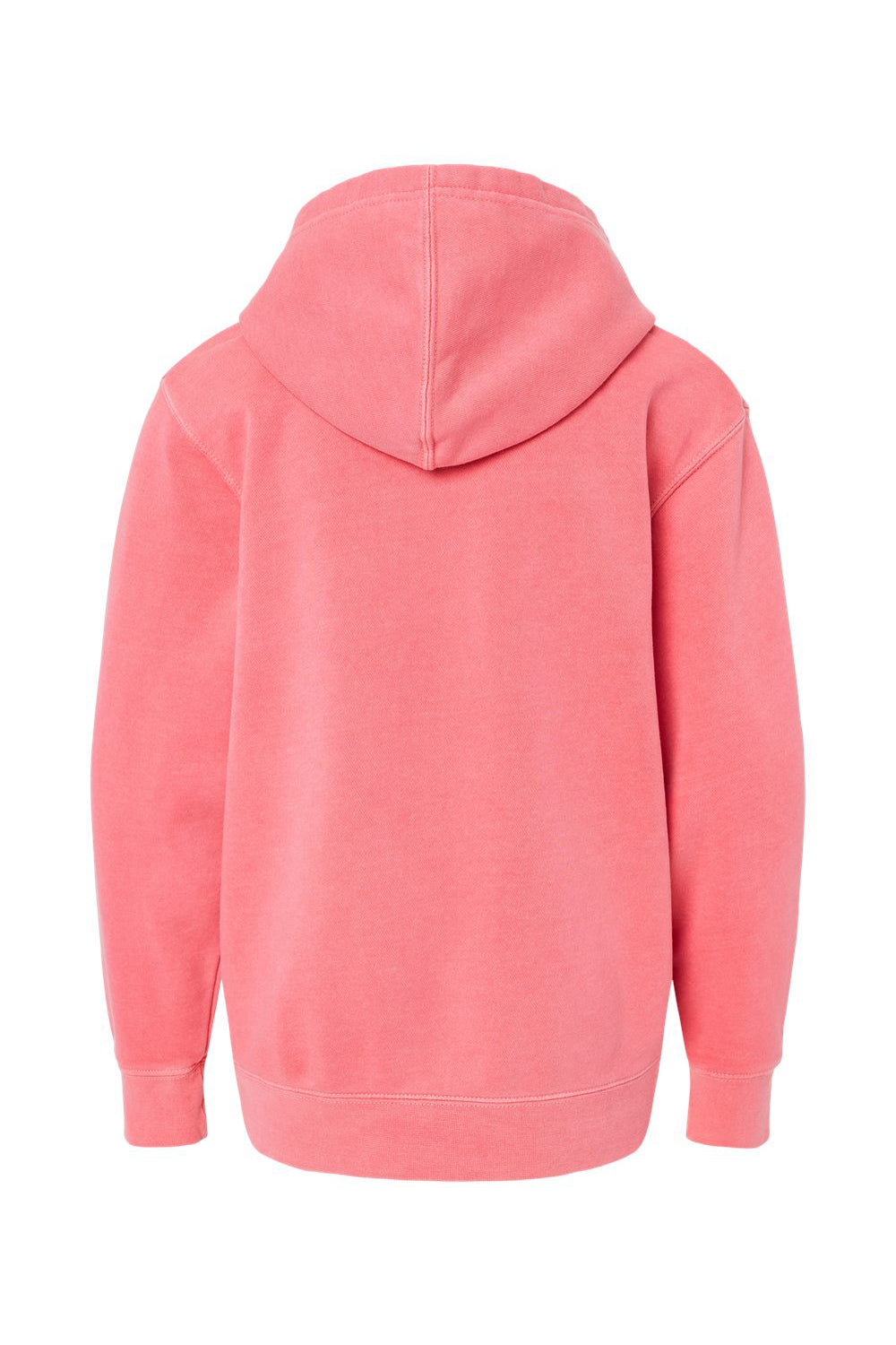 Independent Trading Co. PRM1500Y Youth Pigment Dyed Hooded Sweatshirt Hoodie Pink Flat Back