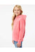 Independent Trading Co. PRM1500Y Youth Pigment Dyed Hooded Sweatshirt Hoodie Pink Model Side