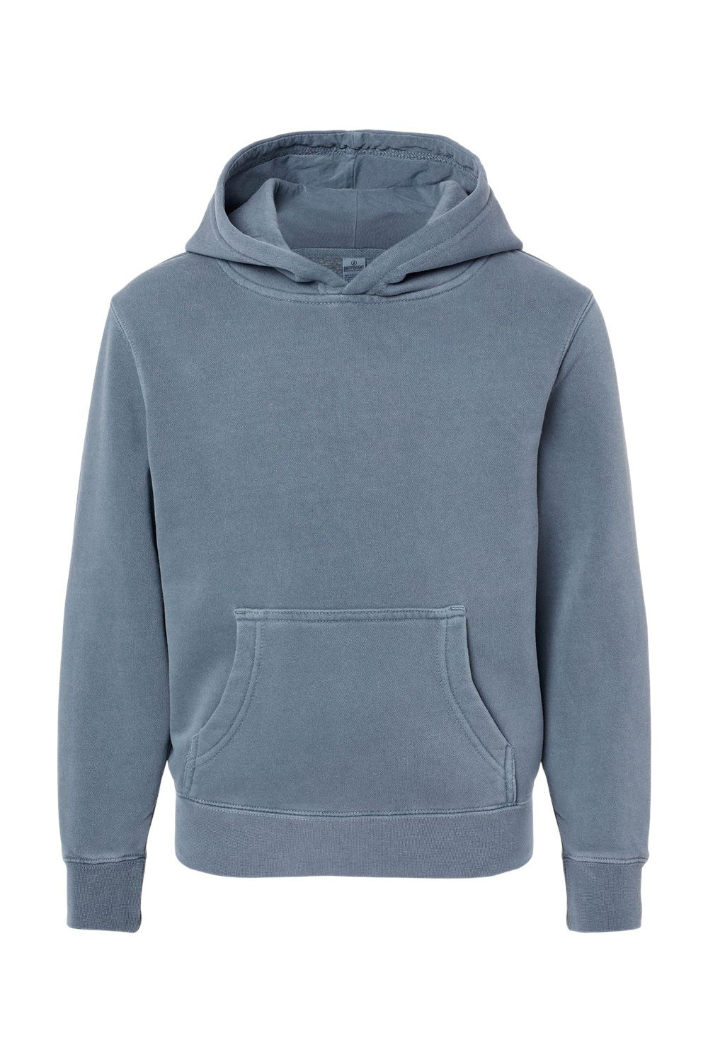 Independent Trading Co. PRM1500Y Youth Pigment Dyed Hooded Sweatshirt Hoodie Slate Blue Flat Front