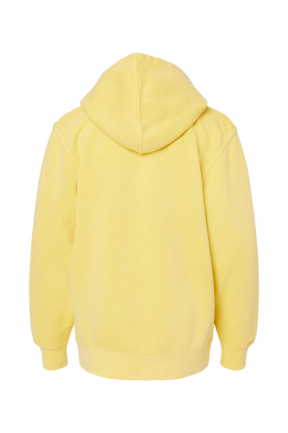 Independent Trading Co. PRM1500Y Youth Pigment Dyed Hooded Sweatshirt Hoodie Yellow Flat Back