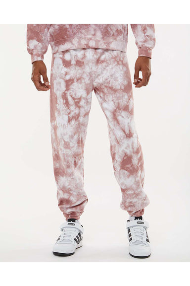 Dyenomite 973VR Mens Dream Tie Dyed Sweatpants Copper Crystal Model Front