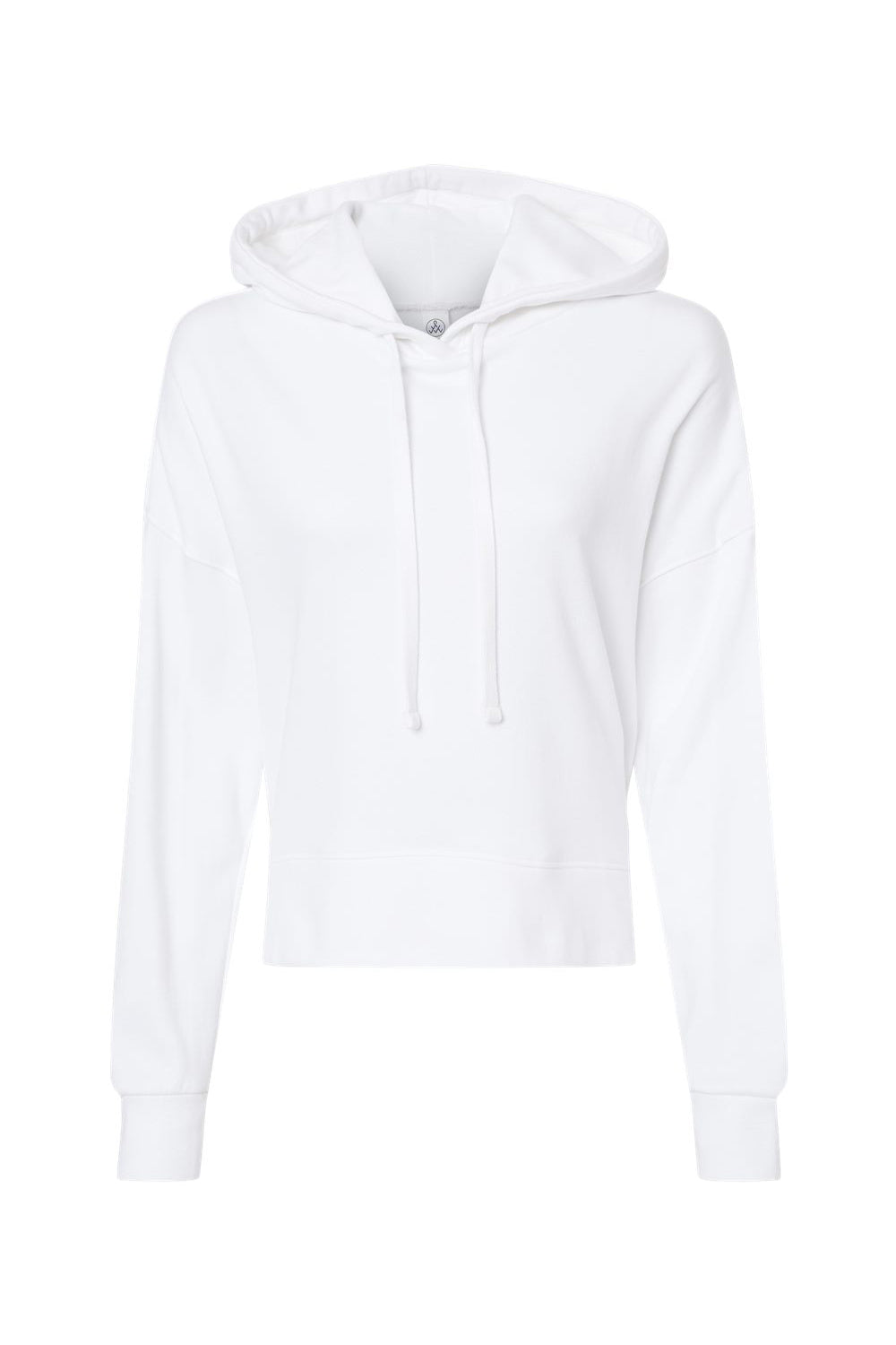 Alternative 9906ZT Womens Eco Washed Hooded Sweatshirt Hoodie White Flat Front