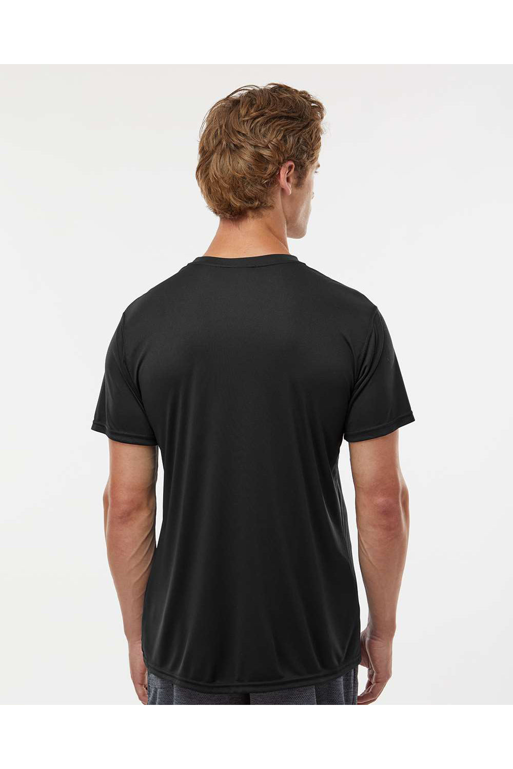 Holloway 222818 Mens Momentum Short Sleeve Crewneck T-Shirt Black Model Back