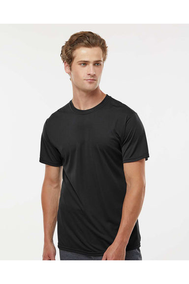 Holloway 222818 Mens Momentum Short Sleeve Crewneck T-Shirt Black Model Front
