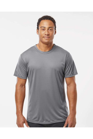 Holloway 222818 Mens Momentum Short Sleeve Crewneck T-Shirt Graphite Grey Model Front