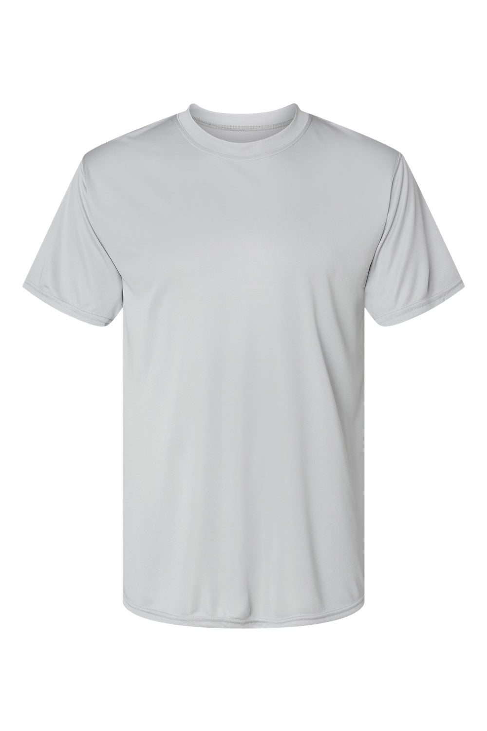 Holloway 222818 Mens Momentum Short Sleeve Crewneck T-Shirt Silver Grey Flat Front