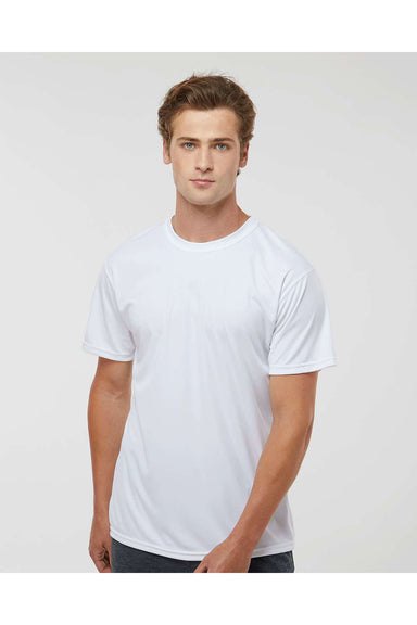 Holloway 222818 Mens Momentum Short Sleeve Crewneck T-Shirt White Model Front