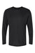 Holloway 222822 Mens Momentum Long Sleeve Crewneck T-Shirt Black Flat Front