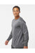 Holloway 222822 Mens Momentum Long Sleeve Crewneck T-Shirt Graphite Grey Model Side
