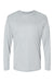 Holloway 222822 Mens Momentum Long Sleeve Crewneck T-Shirt Silver Grey Flat Front