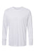 Holloway 222822 Mens Momentum Long Sleeve Crewneck T-Shirt White Flat Front
