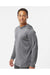 Holloway 222830 Mens Momentum Hooded Long Sleeve T-Shirt Hoodie Graphite Grey Model Side