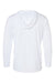 Holloway 222830 Mens Momentum Hooded Long Sleeve T-Shirt Hoodie White Flat Back